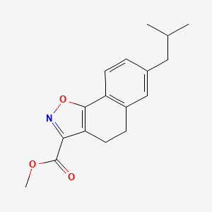 molecular formula C17H19NO3 B14062874 Methyl 7-isobutyl-4,5-dihydronaphtho[2,1-d]isoxazole-3-carboxylate 