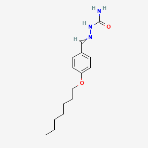 molecular formula C15H23N3O2 B14062919 Hydrazinecarboxamide, 2-[[4-(heptyloxy)phenyl]methylene]- CAS No. 134833-25-3