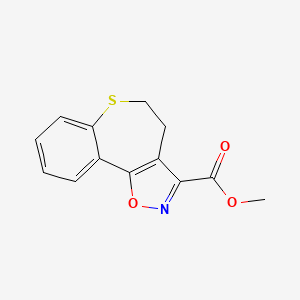 molecular formula C13H11NO3S B14062924 Methyl 4,5-dihydrobenzo[6,7]thiepino[4,5-d]isoxazole-3-carboxylate 
