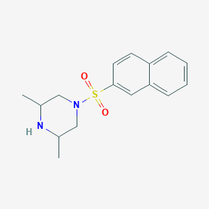 molecular formula C16H20N2O2S B14062938 3,5-Dimethyl-1-(naphthalene-2-sulfonyl)-piperazine CAS No. 1086392-76-8
