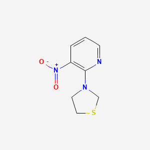 molecular formula C8H9N3O2S B1406295 3-(3-Nitropyridin-2-yl)thiazolidine CAS No. 1707581-28-9