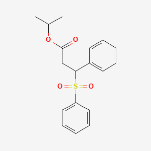 molecular formula C18H20O4S B14063034 Isopropyl 3-phenyl-3-(phenylsulfonyl)propanoate 