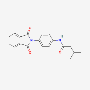 molecular formula C19H18N2O3 B14063047 N-[4-(1,3-dioxo-1,3-dihydro-2H-isoindol-2-yl)phenyl]-3-methylbutanamide 