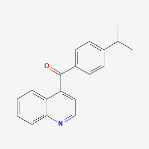 molecular formula C19H17NO B1406306 4-(4-Isopropylbenzoyl)quinoline CAS No. 1706462-32-9