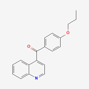 molecular formula C19H17NO2 B1406308 (4-Propoxyphenyl)(quinolin-4-yl)methanone CAS No. 1706429-74-4