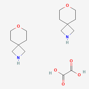 molecular formula C16H28N2O6 B1406309 7-Oxa-2-azaspiro[3.5]nonane hemioxalate CAS No. 1523571-04-1