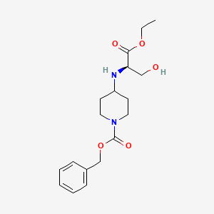 Ethyl (2R)-2-({1-[(benzyloxy)carbonyl]piperidin-4-yl}amino)-3-hydroxypropanoate