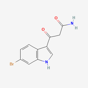 molecular formula C11H9BrN2O2 B1406316 3-(6-Bromo-1H-indol-3-yl)-3-oxopropanamide CAS No. 1707374-10-4