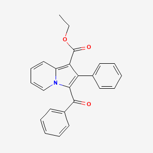 molecular formula C24H19NO3 B14063163 Ethyl 3-benzoyl-2-phenylindolizine-1-carboxylate CAS No. 102767-46-4
