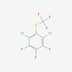 molecular formula C7Cl2F6S B14063204 1,3-Dichloro-4,5,6-trifluoro-2-(trifluoromethylthio)benzene 