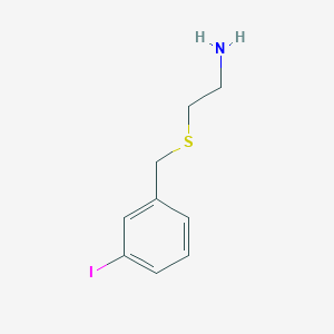 molecular formula C9H12INS B1406321 2-(3-Iodo-benzylsulfanyl)-ethylamine CAS No. 1147093-46-6