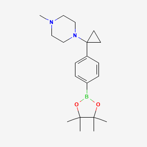 1-Methyl-4-{1-[4-(tetramethyl-1,3,2-dioxaborolan-2-yl)phenyl]cyclopropyl}piperazine