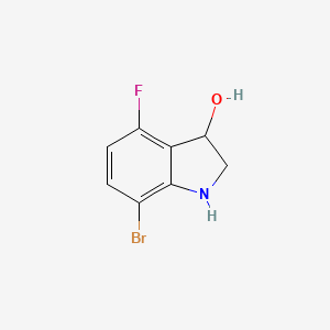 molecular formula C8H7BrFNO B1406325 7-Bromo-4-fluoro-3-hydroxyindoline CAS No. 1774899-03-4