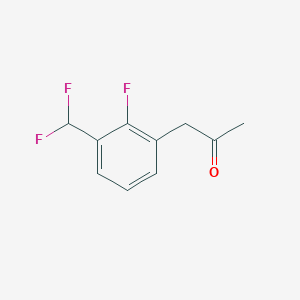 molecular formula C10H9F3O B14063251 1-(3-(Difluoromethyl)-2-fluorophenyl)propan-2-one 