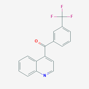 molecular formula C17H10F3NO B1406326 Quinolin-4-yl(3-(trifluoromethyl)phenyl)methanone CAS No. 1706429-71-1