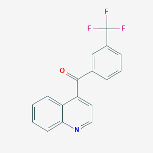 molecular formula C17H10F3NO B1406326 4-(3-Trifluoromethylbenzoyl)quinoline CAS No. 1706429-71-1