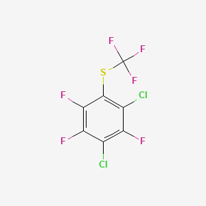 molecular formula C7Cl2F6S B14063292 1,3-Dichloro-2,4,5-trifluoro-6-(trifluoromethylthio)benzene 