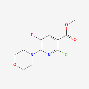 molecular formula C11H12ClFN2O3 B1406335 Methyl 2-Chloro-5-fluoro-6-morpholin-4-ylnicotinate CAS No. 1706451-50-4