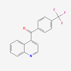 molecular formula C17H10F3NO B1406337 4-(4-Trifluoromethylbenzoyl)quinoline CAS No. 1706443-60-8