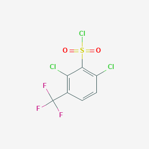 molecular formula C7H2Cl3F3O2S B1406341 2,6-Dichloro-3-(trifluoromethyl)benzenesulfonyl chloride CAS No. 1706458-88-9