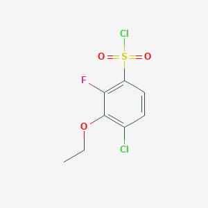 molecular formula C8H7Cl2FO3S B1406342 4-Chloro-3-ethoxy-2-fluorobenzenesulfonyl chloride CAS No. 1706430-95-6
