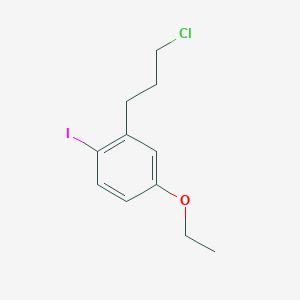 molecular formula C11H14ClIO B14063436 1-(3-Chloropropyl)-5-ethoxy-2-iodobenzene 