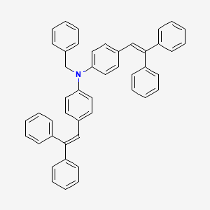 molecular formula C47H37N B14063481 N-Benzyl-4-(2,2-diphenylethenyl)-N-[4-(2,2-diphenylethenyl)phenyl]aniline CAS No. 100803-30-3
