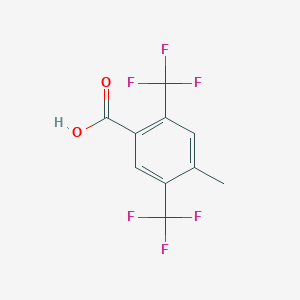 molecular formula C10H6F6O2 B1406349 4-Methyl-2,5-bis(trifluoromethyl)benzoic acid CAS No. 1706436-17-0