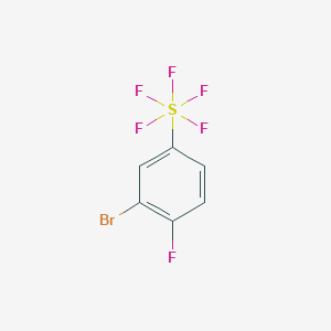 molecular formula C6H3BrF6S B1406353 2-氟-5-(五氟硫)溴苯 CAS No. 1706434-97-0