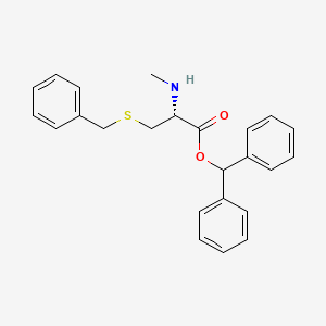 molecular formula C24H25NO2S B14063544 N-methyl-S-benzyl-L-cysteine benzhydryl ester 