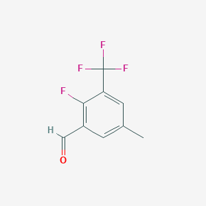 molecular formula C9H6F4O B1406355 2-Fluoro-5-methyl-3-(trifluoromethyl)benzaldehyde CAS No. 1706458-33-4
