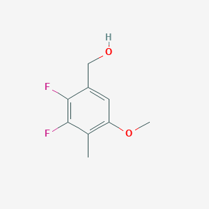 molecular formula C9H10F2O2 B1406358 2,3-Difluoro-5-methoxy-4-methylbenzyl alcohol CAS No. 1706461-15-5
