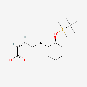 molecular formula C18H34O3Si B14063600 Methyl (Z)-5-((1R,2S)-2-(tert-butyl(dimethyl)silyl)oxycyclohexyl)pent-2-enoate CAS No. 101859-37-4