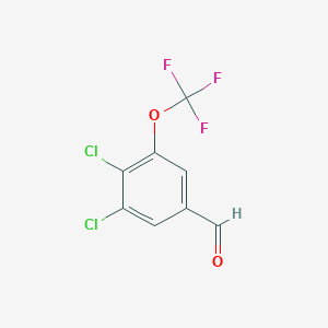 molecular formula C8H3Cl2F3O2 B1406361 3,4-Dichloro-5-(trifluoromethoxy)benzaldehyde CAS No. 1706430-32-1
