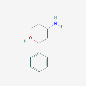 molecular formula C12H19NO B14063613 (1S,3S)-3-Amino-4-methyl-1-phenylpentan-1-ol 