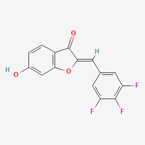molecular formula C15H7F3O3 B1406365 (2Z)-6-hydroxy-2-(3,4,5-trifluorobenzylidene)-1-benzofuran-3(2H)-one CAS No. 1627411-97-5