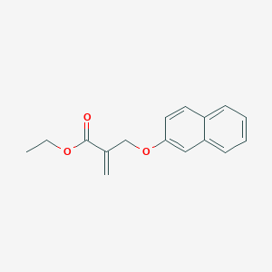molecular formula C16H16O3 B14063680 Ethyl 2-{[(naphthalen-2-yl)oxy]methyl}prop-2-enoate CAS No. 101046-48-4
