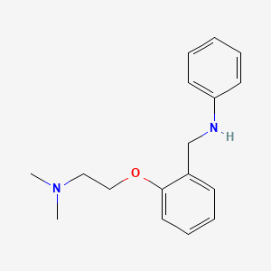 molecular formula C17H22N2O B14063749 BENZYLAMINE, o-(2-(DIMETHYLAMINO)ETHOXY)-N-PHENYL- CAS No. 101602-51-1