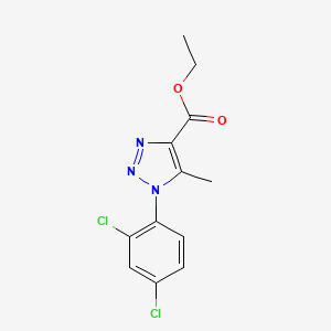 molecular formula C12H11Cl2N3O2 B1406380 Ethyl 1-(2,4-dichlorophenyl)-5-methyl-1H-1,2,3-triazole-4-carboxylate CAS No. 100062-49-5