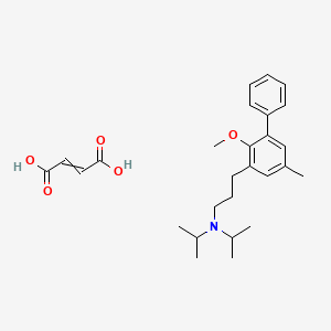 molecular formula C27H37NO5 B14063814 but-2-enedioic acid;3-(2-methoxy-5-methyl-3-phenylphenyl)-N,N-di(propan-2-yl)propan-1-amine 