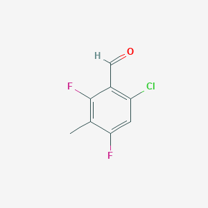 molecular formula C8H5ClF2O B1406383 6-Chloro-2,4-difluoro-3-methylbenzaldehyde CAS No. 1706435-05-3
