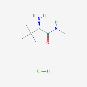 molecular formula C7H17ClN2O B1406399 (2S)-2-Amino-N,3,3-trimethylbutanamide hydrochloride CAS No. 168974-05-8