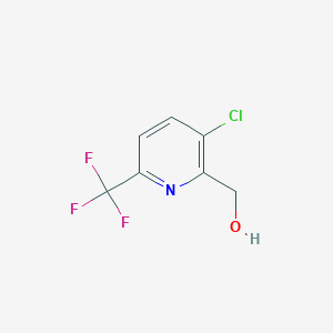 molecular formula C7H5ClF3NO B1406406 3-Chloro-6-(trifluoromethyl)pyridine-2-methanol CAS No. 1227584-33-9