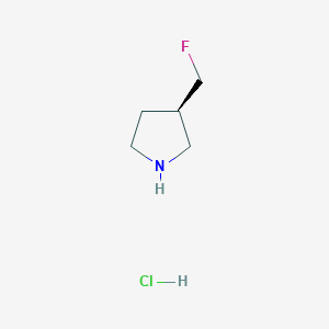 molecular formula C5H11ClFN B1406408 (R)-3-(Fluoromethyl)pyrrolidine hydrochloride CAS No. 1443983-87-6