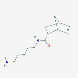molecular formula C13H22N2O B1406409 Bicyclo[2.2.1]hept-5-ene-2-carboxamide, N-(5-aminopentyl)- CAS No. 1445652-12-9