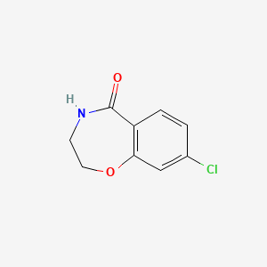 molecular formula C9H8ClNO2 B1406412 8-Chloro-3,4-dihydro-2H-1,4-benzoxazepin-5-one CAS No. 1241964-27-1