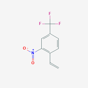 molecular formula C9H6F3NO2 B1406413 2-Nitro-4-(trifluoromethyl)-1-vinylbenzene CAS No. 1553981-34-2