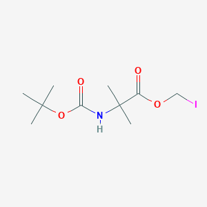 molecular formula C10H18INO4 B1406416 2-tert-Butoxycarbonylamino-2-methylpropionic acid iodomethyl ester CAS No. 1581704-59-7