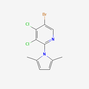 molecular formula C11H9BrCl2N2 B1406417 5-Bromo-3,4-dichloro-2-(2,5-dimethyl-1H-pyrrol-1-yl)pyridine CAS No. 1607838-00-5