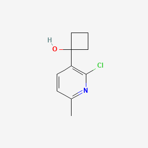 molecular formula C10H12ClNO B1406418 1-(2-Chloro-6-methylpyridin-3-yl)cyclobutanol CAS No. 1613292-60-6